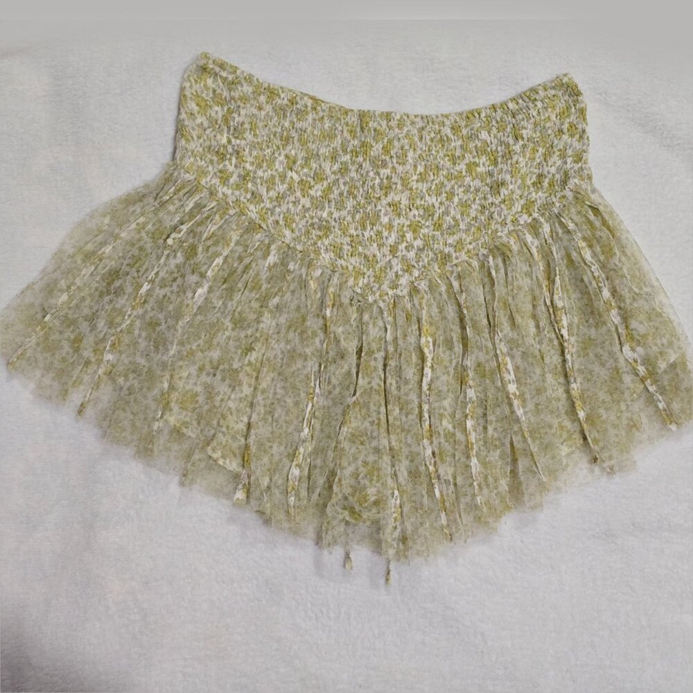 Free People Cream and Sage Floral Mini Skirt - Picture 7 of 13
